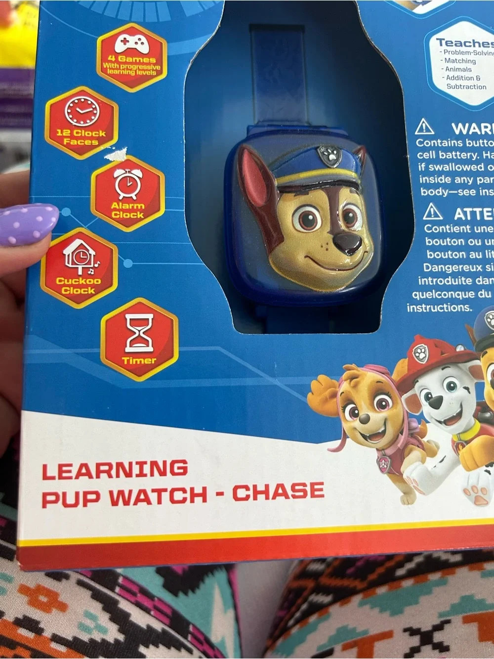 Nickelodeon PAW Patrol Learning Pup Watch - Blue with Chase Face